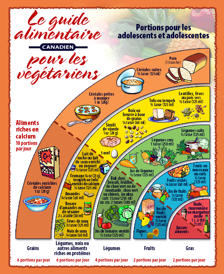 Le guide alimentaire canadien pour les végétariens
